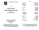Marshall University Music Department Presents a Senior Recital, Jami Saunders-Jarrett, accompanied by, David Patrick, piano