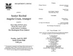 Marshall University Music Department Presents a Senior Recital, Angela Crum, trumpet by Angela Crum