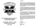 Marshall University Music Department Presents the Chamber Choir Invitational Music 2009