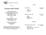 Marshall University Music Department Presents the Fontana and Friends, The Fontana Trio, Elizabeth Reed Smith, violin, Şölen Dikener, cello, Leslie Petteys, piano