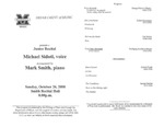 Marshall University Music Department Presents a Junior Recital, Michael Sidoti, voice