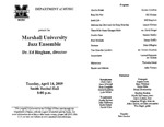 Marshall University Music Department Presents the Marshall University Jazz Ensemble by Ed Bingham