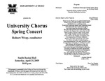 Marshall University Music Department Presents the University Chorus, Spring Concert, Robert Wray, conductor