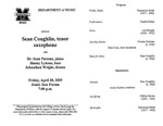 Marshall University Music Department Presents Sean Coughlin, tenor saxophone by Sean Coughlin