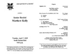 Marshall University Music Department Presents a Senior Recital, Matthew Kelly