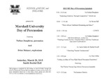 Marshall University Music Department Presents the Marshall University Day of Percussion, Featuring, Nathan Daughtrey, percussion, And, Brian Meixner, euphonium by Nathan Daughtrey and Brian Meixner