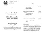 Marshall University Music Department Presents a Faculty Duo Recital, To the memory of Frank Glazer, Şőlen Dikener,cello, Johan Botes, piano