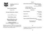 Marshall University Music Department Presents a Guest Faculty Recital, with guest artist, Sarunas Jankauskas, clarinet, And, Marshall University Music Faculty, Johan Botes, piano, Richard Kravchak, oboe, Wendell Dobbs, flute by Sarunas Jankauskas, Johan Botes, Richard Kravchak, and Wendell B. Dobbs Dr.