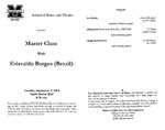 Marshall University Music DepartmentPresents a Master Class, with, Erisvaldo Borges (Brazil) by Erisvaldo Borges
