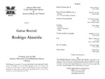 Marshall University Music Department Presents a Guitar Recital, Rodrigo Altneida