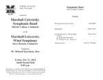 Marshall University Music Department Presents the Marshall University Symphonic Band, Shirelle Yuhase, Conductor, and the, Marshall University Wind Symphony, Steve Barnett, Conductor, Featuring, Dr. Richard Kravchak, oboe