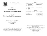 Marshall University Music Department Presents a Senior Recital, Marshall Rickman, tuba by Marshall Rickman