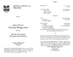 Marshall University Music Department Presents a Senior Recital, Nicholas Bragg, horn