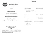 Marshall University Music Department Presents a Faculty Recital, Made in America, Michael Stroeher, trombone, Johan Botes, piano, with, Thomas Cavender, bass trombone by Michael Stroeher and Johan Botes