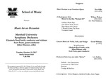 Marshall University Music Department Presents Music for an Occasion, Marshall University Symphony Orchestra, Elizabeth Reed Smith, conductor and violinist, Scott Foote, guest conductor, Şölen Dikener, cellist by Elizabeth Reed Smith and Şőlen Dikener