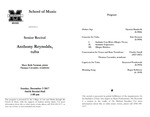 Marshall University Music Department Presents a Senior Recital, Anthony Reynolds, tuba by Anthony Reynolds