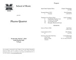 Marshall University Music Department Presents the Pharos Quartet by Jennifer Bill, Emily Cox, Amy McGlothlin, and Zach Schwartz