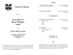 Marshall University Department of Music Presents a Senior Recital, Ryan Phipps, cello by Ryan Phipps