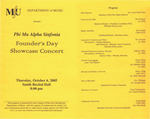 Marshall University Music Department Presents the Phi Mu Alpha Sinfonia, Founder’s Day Showcase Concert by Vicki Stroeher Dr. and George Palton