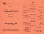 Marshall University Music Department Presents the Society of Composers Composition Concert by Mark Zanter