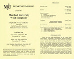 Marshall University Music Department Presents the Marshall University Wind Symphony, Stephen Lawson, conductor, with soloists, Martin Saunders, trumpet, Michael Stroeher, trombone, Fall 2005 Tour by Stephen Lawson, Martin W. Saunders, and Michael Stroeher