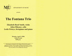 Marshall University Music Department Presents The Fontana Trio, Elizabeth Reed Smith, violin, Solen Dikener, cello, Leslie Petteys, fortepiano and piano by Elizabeth Reed Smith, Şőlen Dikener, and Leslie Petteys