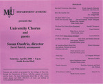 Marshall University Music Department Presents the University Chorus, and, guests by Susan Onofrio