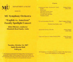 Marshall University Department of Music Presents a MU Symphony Orchestra, "English vs. American", Faculty Spotlight Concert, Şőlen Dikener, conductor, Elizabeth Reed Smith, violin by Şőlen Dikener and Elizabeth Reed Smith