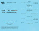 Marshall University Music Department Presents a Jazz 12.1 Ensemble, Sean Parsons, director by Sean Parsons