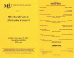 Marshall University Music Department Presents the MU Choral Festival Showcase Concert by Robert Wray and David Castleberry