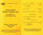 Marshall University Music Department Presents a Senior Recital, Matthew Murphy, tuba by Matthew Murphy