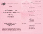 Marshall University Music Department Presents a Delta Omicron Christmas/ American Music Recital by Leslie Petteys