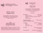 Marshall University Music Department Presents a MUSIC ALIVE!, Chamber Series, The Kingsbury Woodwind Quintet, Wendell Dobbs, flute, Ann Marie Bingham, clarinet, Jenny Morris, oboe, Kay Lawson, bassoon, Stephen Lawson, horn by Wendell B. Dobbs Dr., Ann Bingham, Jenny Morris, Kay Lawson, and Stephen Lawson