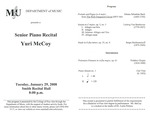 Marshall University Music Department Presents a Senior Piano Recital, Yuri McCoy by Yuri McCoy