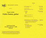 Marshall University Music Department Presents a Guest Artist, Fabio Zanon, guitar by Fabio Zanon