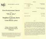 Marshall University Music Department and First Presbyterian Church, present, "MUsic Alive", featuring, Stephen Lawson, horn, assisted by, Yesim Dikener, piano by Stephen Lawson