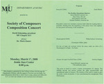 Marshall University Music Department presents a Society of Composers, Composition Concert, David Schoening, President, MU Chapter SCI, advisor:, Dr. Mark Zanter by Mark Zanter