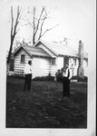 Jimmie Myers, Edith Myers & Hayward at camp, 1939