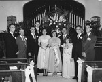 Bob Myers and Lois wedding, Apr. 13, 1949, 26th St Baptist Church, Huntington