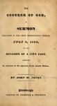 Scourge of God: A Sermon Preached in the First Presbyterian Church, July 6, 1832, on the Occasion of a City Fast, Observed in Reference to the Approach of the Asiatic Cholera by John Williamson Nevin