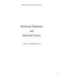 Relational Databases and Microsoft Access