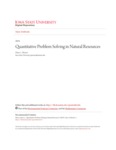 Quantitative Problem Solving in Natural Resources