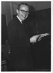 MU professor and WSAZ news caster, Bos Johnson, ca. 1980