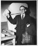 MU grad student Aubrey C. King, Iaeger, W.Va. on his way to India to study by Pan American World Airways