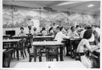Murals in the old cafeteria, Marshall Univ. campus, ca. 1960's