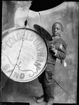Portrait of an african-american boy holding a drum from the Huntington Colored Orphanage by Proctor Studios