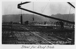 Laying steel for roof of Huntington Drug Co. Bldg., Huntington, W.Va.,