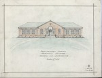 Preliminary sketch by Sidney Day of Marshall College School of Journalism building