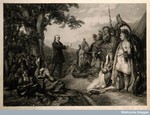 John Wesley Preaching to Native American Indians by Robert Ellison
