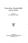 Voices from Templed Hills: Selected Sermons by G. E. Bartlett
